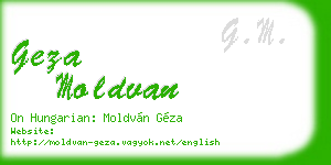 geza moldvan business card